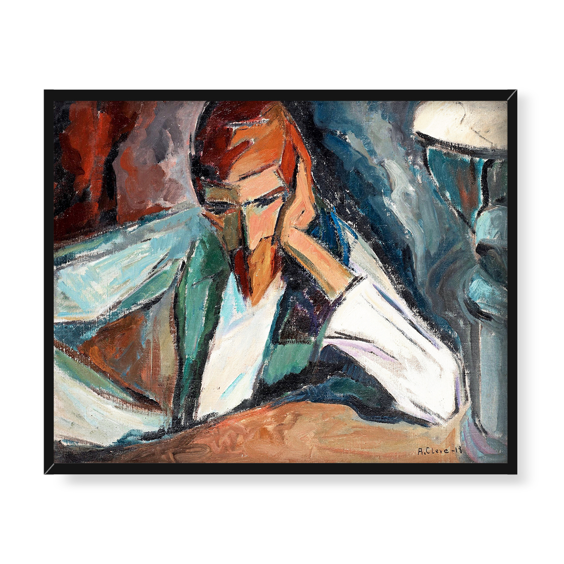 Agnes Cleve-Jonand Portret Johna Jonanda 50x40 w RAMIE