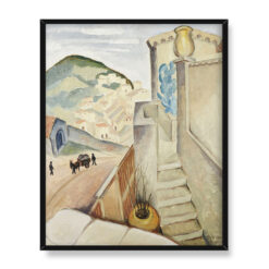 Agnes Cleve-Jonand Południowofrancuski pejzaż Cagnes 40×50