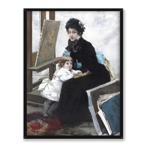 Albert Besnard Madeleine Lerolle i jej córka Yvonne 30x40