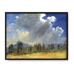 Albert Bierstadt Jodły i chmury burzowe 40×30