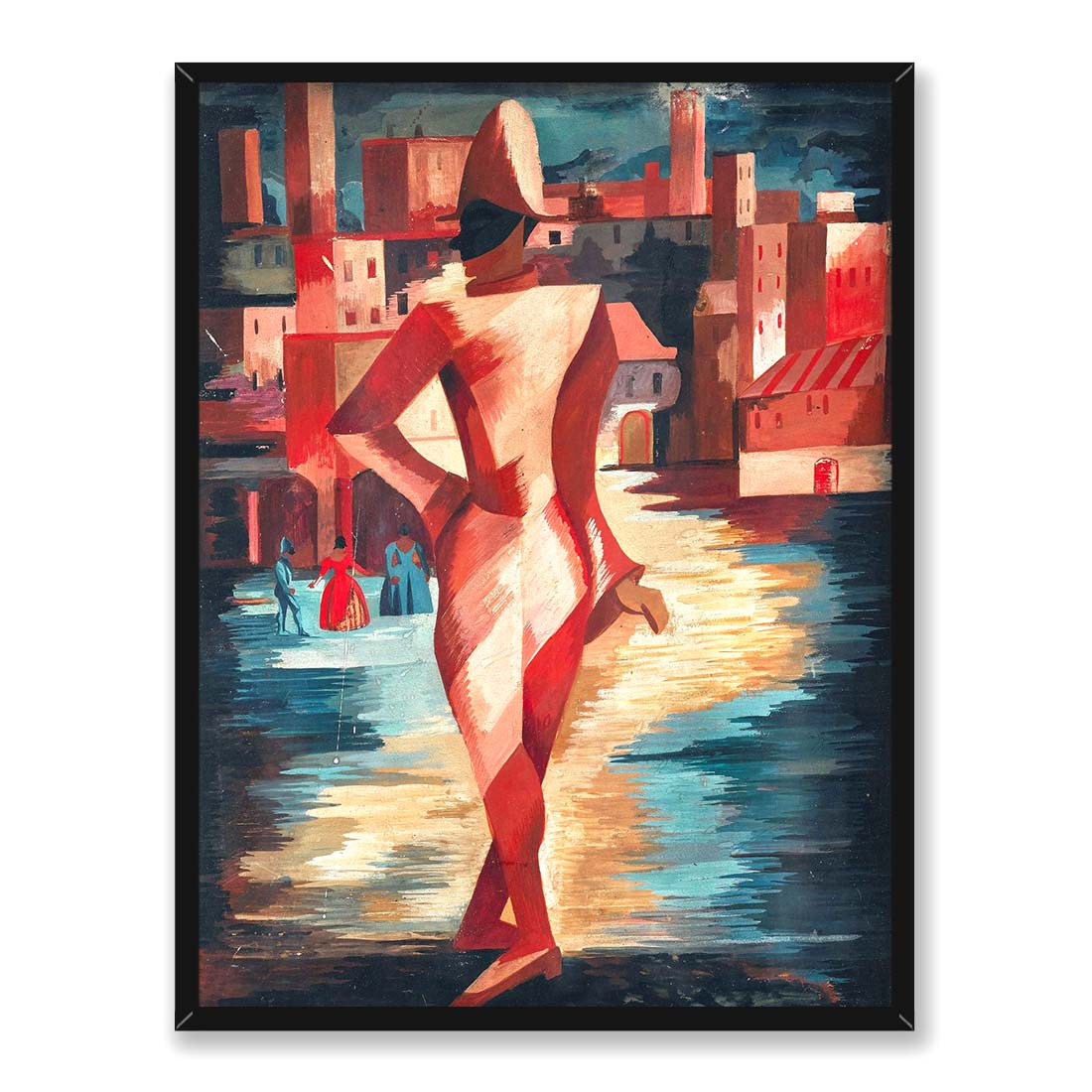 Aleksandra Ekster Pulcinella 30x40 w RAMIE