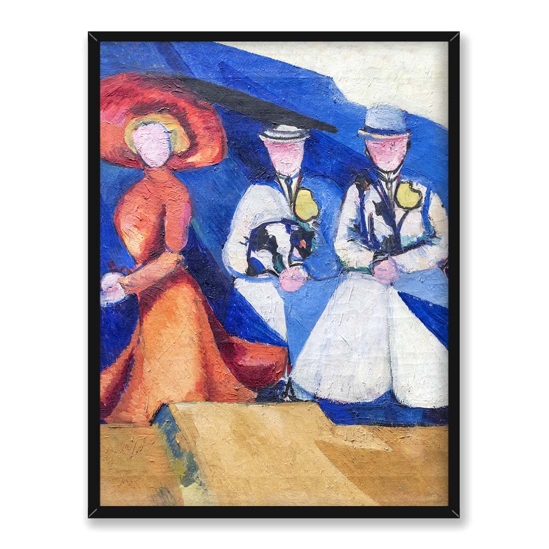 Aleksandra Ekster Trzy postacie kobiece 30x40 w RAMIE