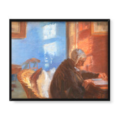 Anna Ancher Ane Hedvig Brondum w czerwonym salonie 50×40