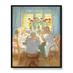 Anna Ancher Małe dziewczynki na przyjęciu herbacianym 40×50