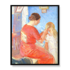 Anna Ancher Mama zaplata włosy dziecka 40×50