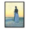 Anna Ancher Młoda kobieta stojąca w zachodzącym słońcu 30×40 w RAMIE