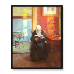 Anna Ancher Wnętrze czerwonego pokoju Ane Brondum 40×50