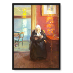 Anna Ancher Wnętrze czerwonego pokoju Ane Brondum 50×70
