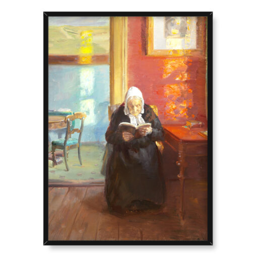 Anna Ancher Wnętrze czerwonego pokoju Ane Brondum 50x70