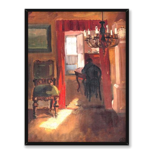 Anna Ancher Wnętrze Skagen z paskiem przeciwsłonecznym na podłodze 2 30x40