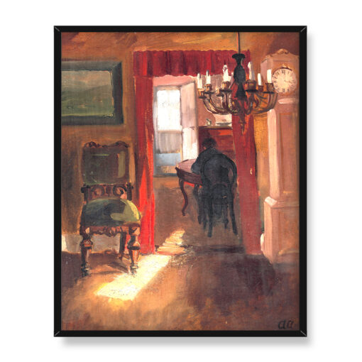 Anna Ancher Wnętrze Skagen z paskiem słonecznym na podłodze 40x50 w RAMIE