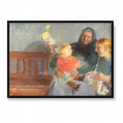 Anna Ancher Wnętrze z trzema generacjami 70×50