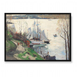 Anthony Thieme Przystań łodzi przy 79 Ulicy Nowy Jork 70×50