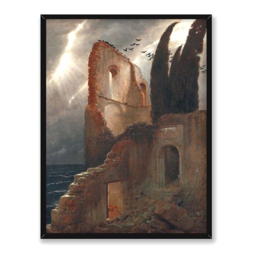 Arnold Bocklin Ruiny nad morzem 30x40
