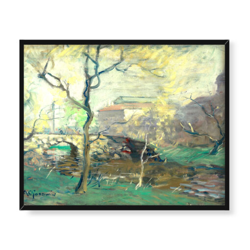Arthur Clifton Goodwin Widok na Boston Fens Fogg 50x40