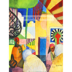 August Macke Na bazarze work — produkt cyfrowy do pobrania