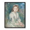 Berthe Morisot Dziewczynka z ptakiem 40×50 w RAMIE Berthe Morisot Dziewczynka z ptakiem 40×50 w RAMIE