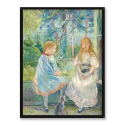 Berthe Morisot Dziewczynki w oknie 30×40