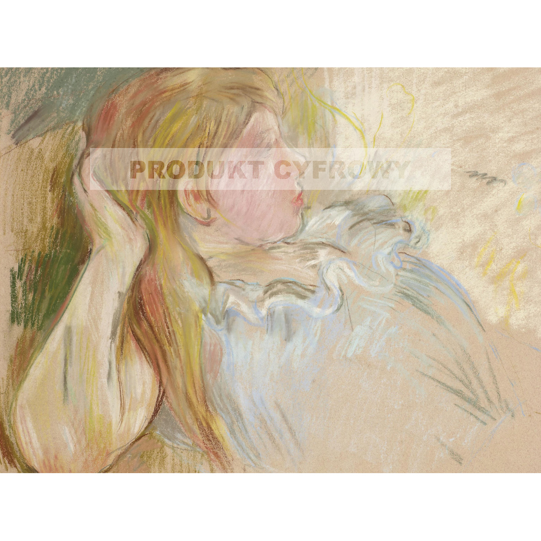 Berthe Morisot Młoda dziewczyna leżąca — produkt cyfrowy do pobrania