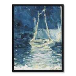 Berthe Morisot Oświetlona łódź 30×40