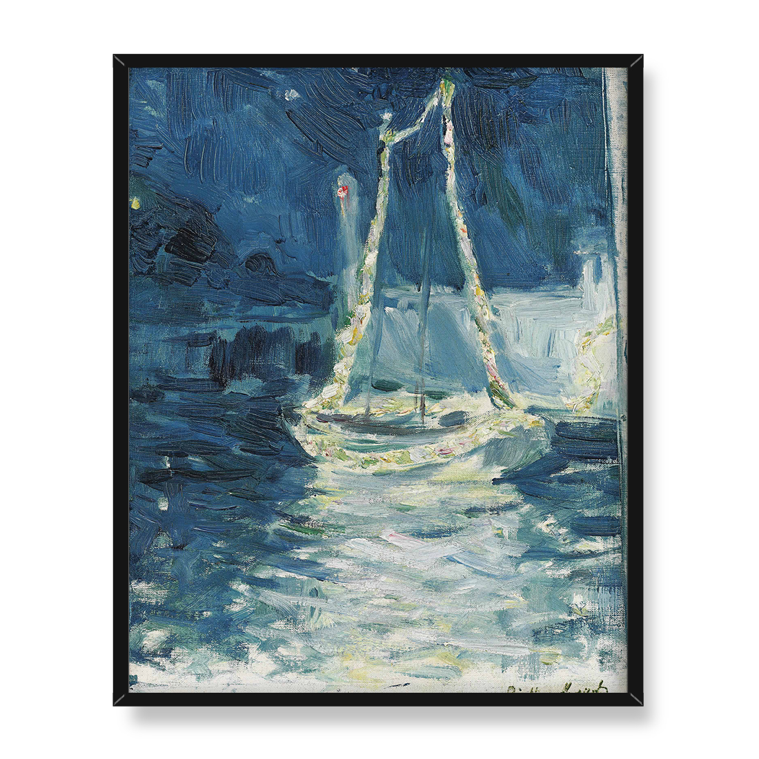 Berthe Morisot Oświetlona łódź 40x50