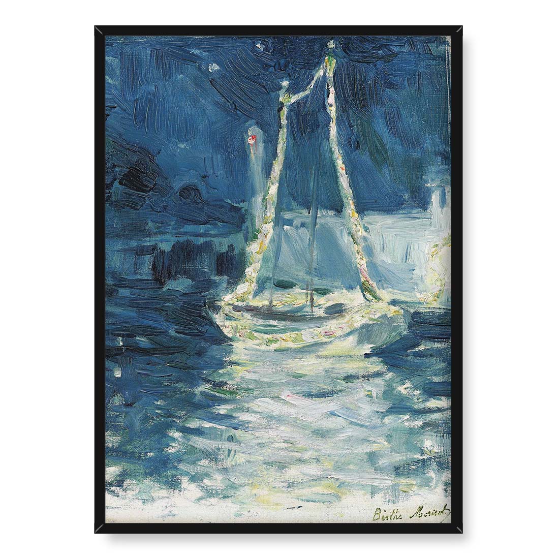 Berthe Morisot Oświetlona łódź 50x70