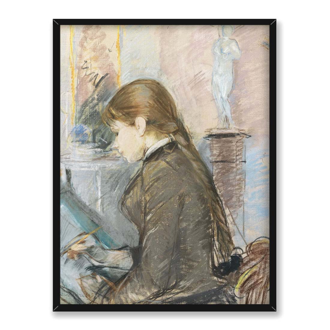 Berthe Morisot Paule Gobillard rysująca 30x40 w RAMIE