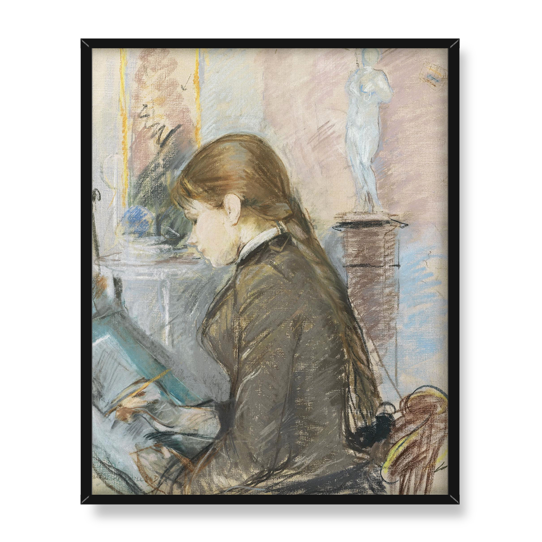 Berthe Morisot Paule Gobillard rysująca 40x50 w RAMIE