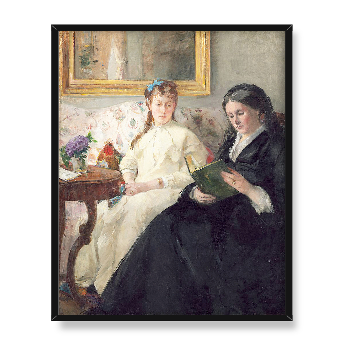 Berthe Morisot Portret pani Morisot i jej córki pani Pontillon 40x50 w RAMIE