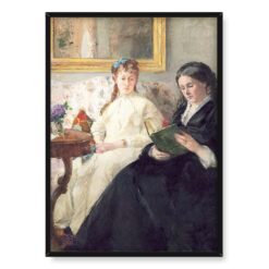 Berthe Morisot Portret pani Morisot i jej córki pani Pontillon 50×70