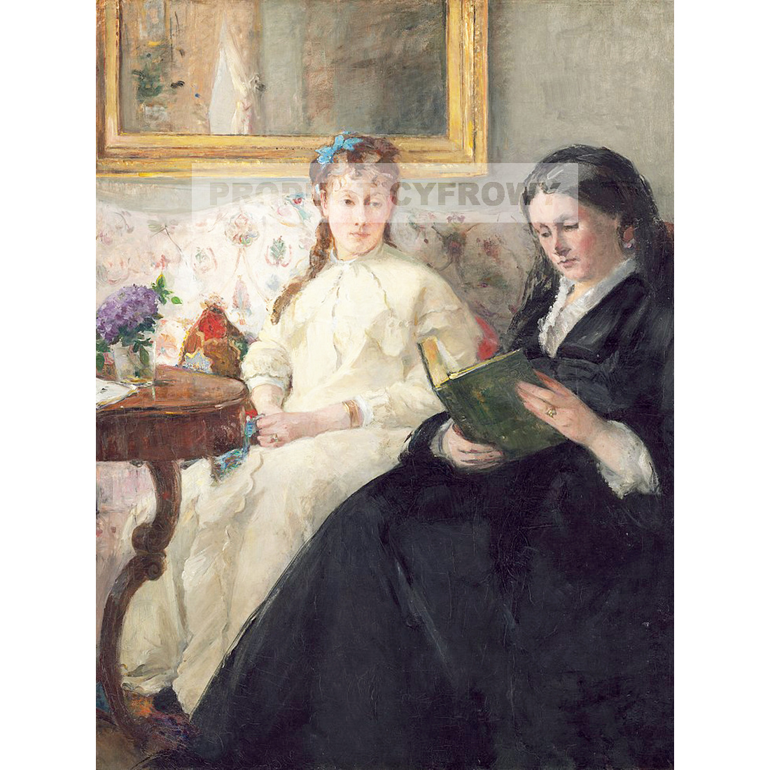 Berthe Morisot Portret pani Morisot i jej córki pani Pontillon — produkt cyfrowy do pobrania