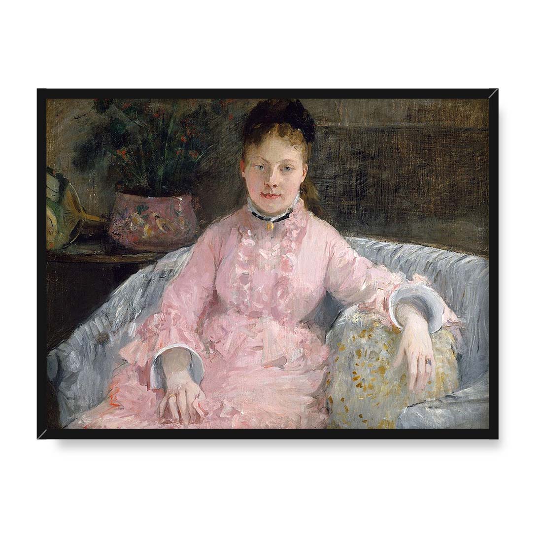 Berthe Morisot Różowa suknia 40x30