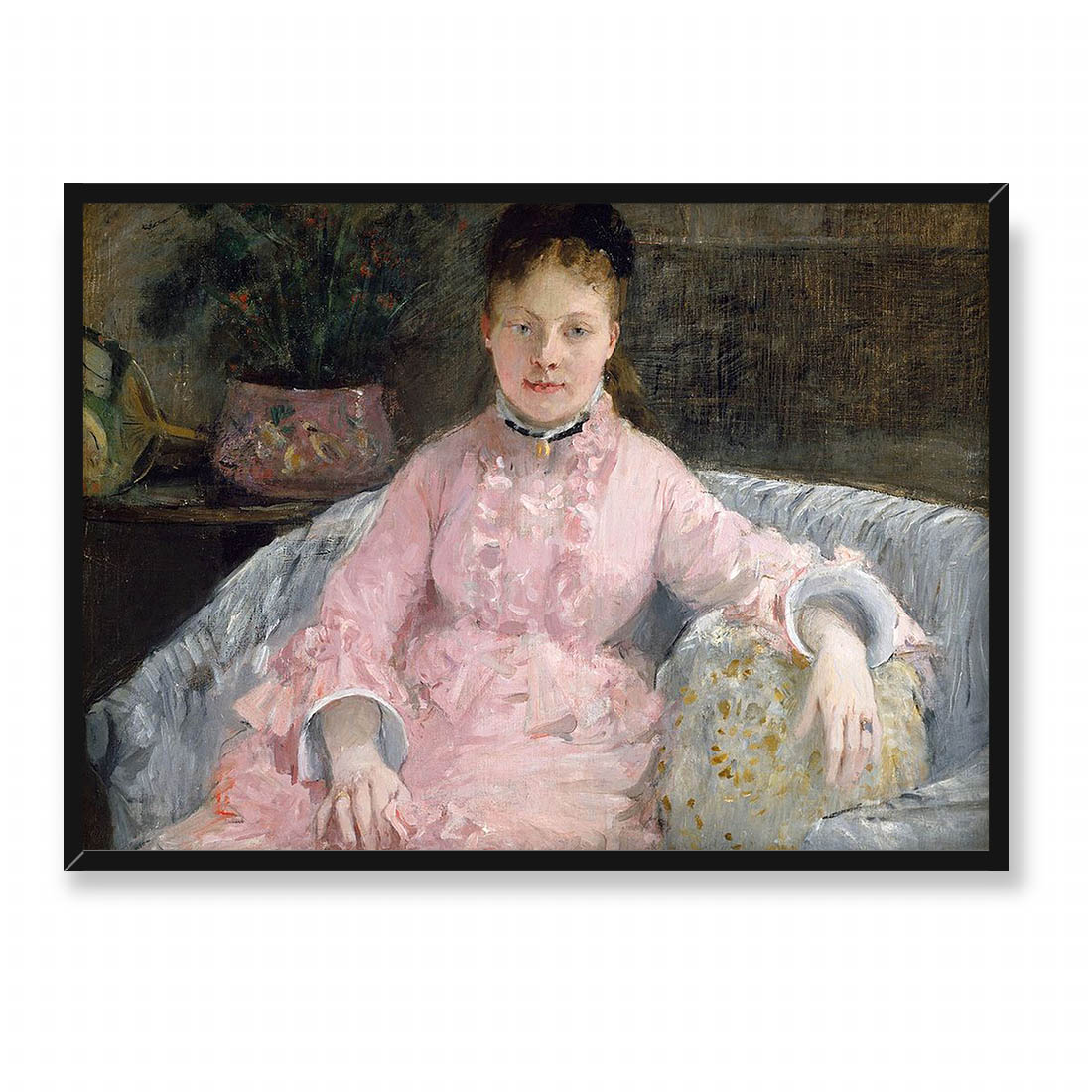 Berthe Morisot Różowa suknia 70x50