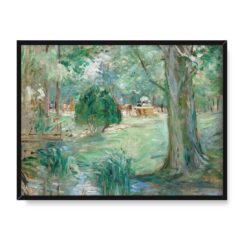 Berthe Morisot Rzeka w Lasku Bulońskim 40×30