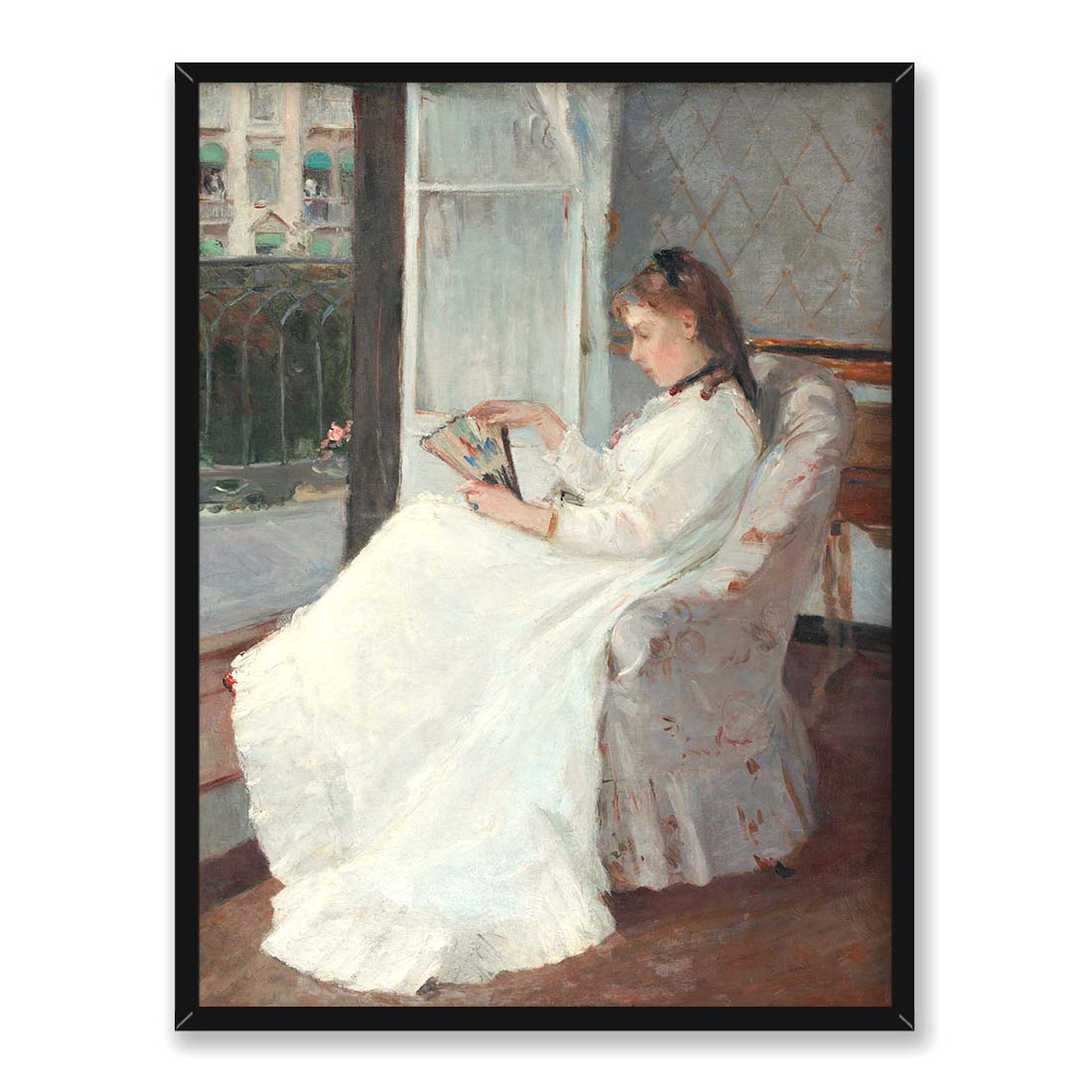 Berthe Morisot Siostra artystki w oknie 30x40 w RAMIE