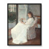 Berthe Morisot Siostra artystki w oknie 40×50 Berthe Morisot Siostra artystki w oknie 40×50