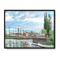 Camille Pissarro Śluza w Pontoise 40×30