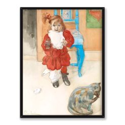 Carl Larsson Brita i kot 30×40