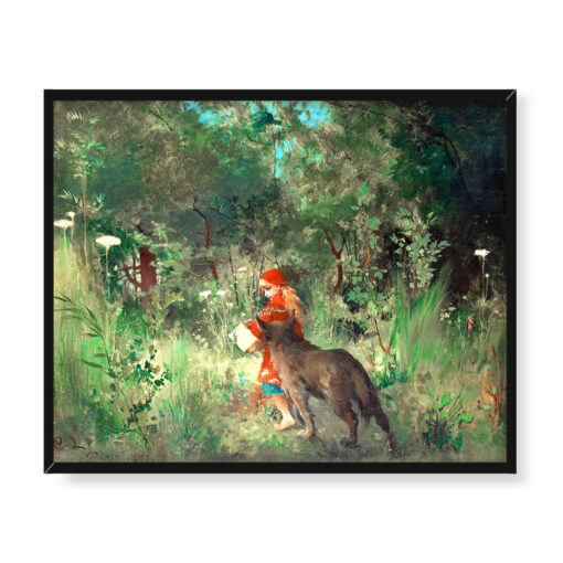 Carl Larsson Czerwony Kapturek 50x40 w RAMIE