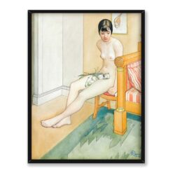 Carl Larsson Japońska naga modelka 30×40