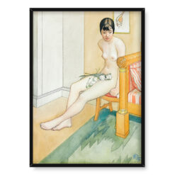 Carl Larsson Japońska naga modelka 50×70