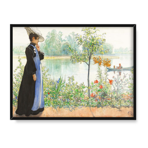 Carl Larsson Karin przy brzegu 40x30