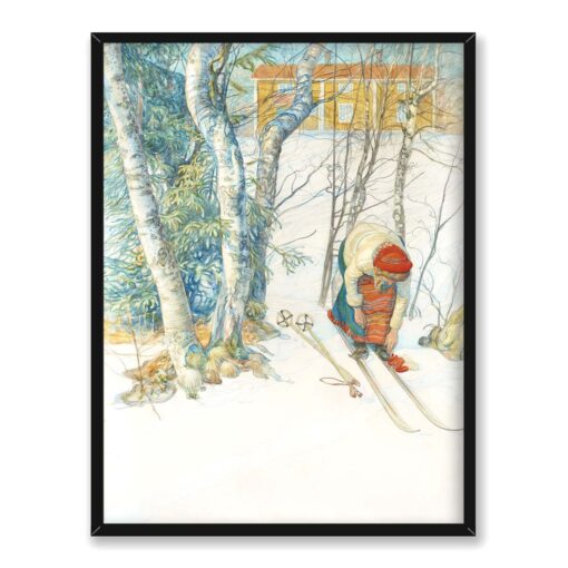 Carl Larsson Narciarz 30x40