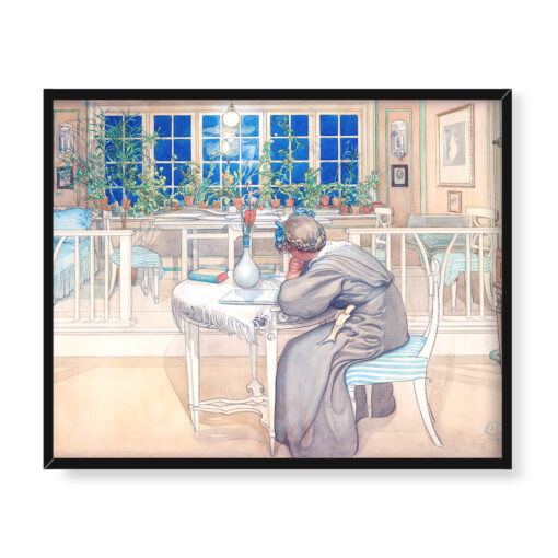 Carl Larsson Noc przed podróżą do Anglii 50x40 w RAMIE