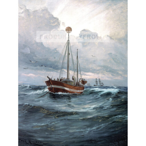 Carl Locher Statek latarnia Skagen — produkt cyfrowy do pobrania