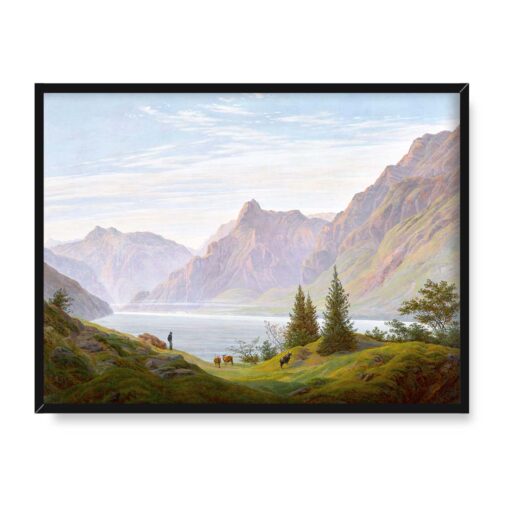 Caspar David Friedrich Krajobraz z górskim jeziorem o poranku 40x30