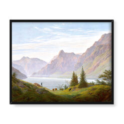 Caspar David Friedrich Krajobraz z górskim jeziorem o poranku 50×40