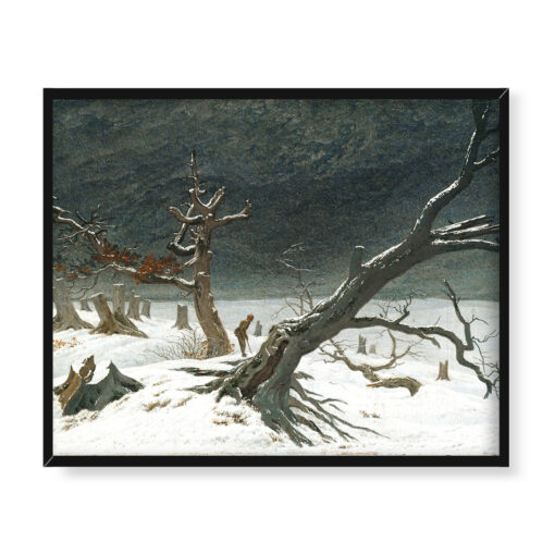 Caspar David Friedrich Krajobraz zimowy 50x40 w RAMIE