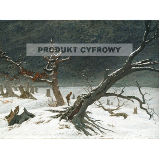 Caspar David Friedrich Krajobraz zimowy — produkt cyfrowy do pobrania