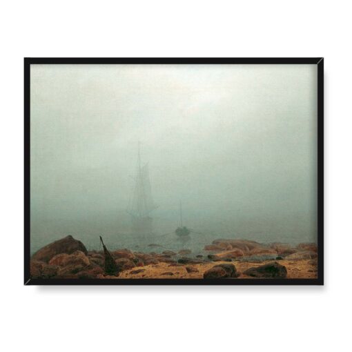 Caspar David Friedrich Morska plaża we mgle 40x30 w RAMIE